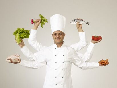the chef symbolizes the 6-petal diet